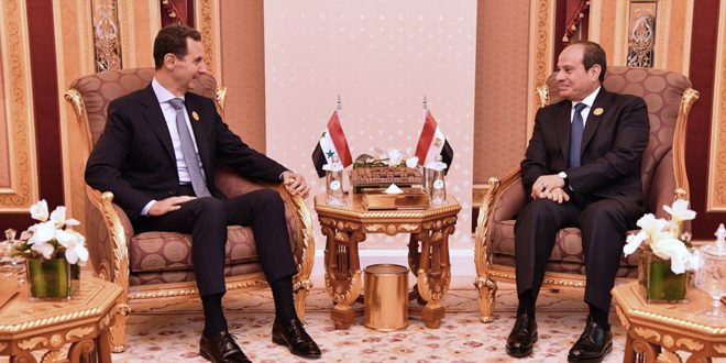 الرئيسان الاسد والسيسي